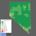 Image 45Population density map of Nevada (from Nevada)