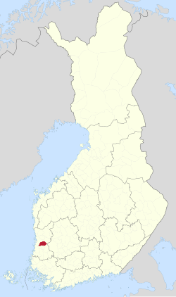 Location of Ulvila in Finland