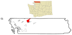 Location of Peaceful Valley, Washington