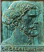 Bas-relief dédié à Charles Calais, Nice (bronze, 1948).