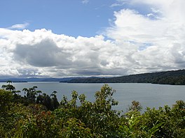 Clouds over lake Kutubu