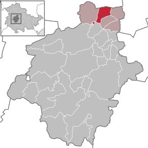 Poziția Döllstädt pe harta districtului Gotha