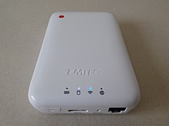 Disque Wi-Fi EMTEC de 500 Go, avec port Ethernet.