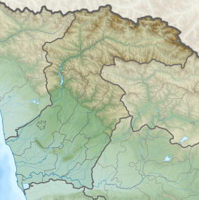 Map showing the location of Motena Cave Natural Monument