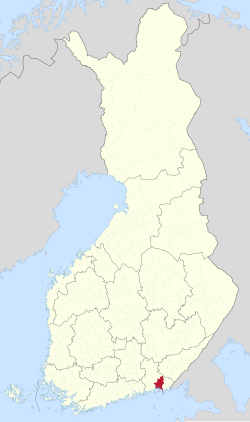 Location of Hamina in Finland