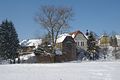 Winteransicht der Hochmühle und des historischen Schulensembles