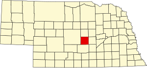 Map of Nebraska highlighting Sherman County