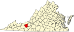 State map highlighting Pulaski County