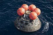 Orion shortly after splashdown