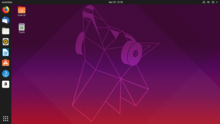Capture d'écran d'Ubuntu 19.04 (Disco Dingo)
