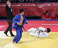 Finale: Abrek Nagutschew vs. Vugar Talibov (links, während er die Ippon-Wertung erhält)