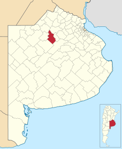 Location of Bragado partido in Buenos Aires Province