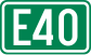 Cartouche signalétique représentant la E40