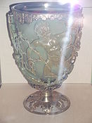 The Lycurgus Cup lit from in front