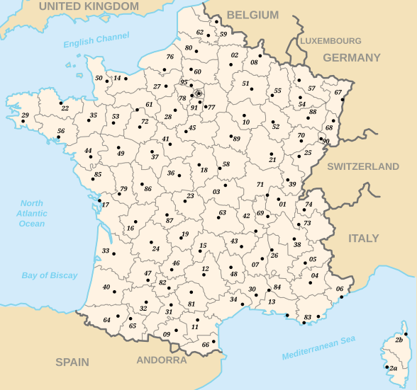 Departments and Regions of France