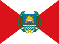 Bendera pertama ciptaan José de San Martín, 1820-1822.