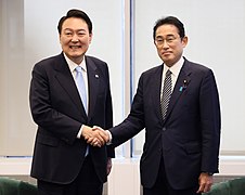日本首相の岸田文雄と（2022年9月22日）