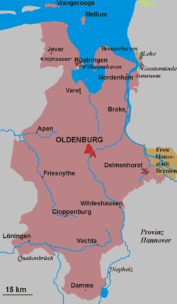 オルデンブルクの位置