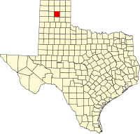 Locatie van Carson County in Texas