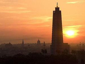 Zonsopgang bij het Martí monument