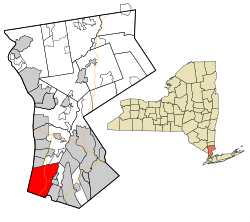 Sijainti Westchester Countyssä ja New Yorkin osavaltiossa