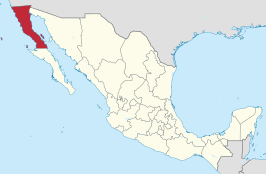 Kaart van Estado Libre y Soberano de Baja California