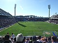 Vue générale de la tribune nord durant le match Hércules-Elche