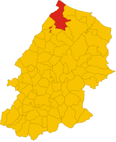 Localizarea Montenero di Bisaccia în Provincia Campobasso