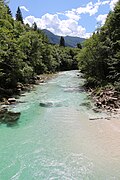 Soča ovenfor mundingen af Koritnica