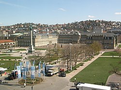 Schloßplatz, Jubiläumssäule und Neues Schloss