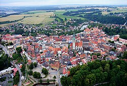 Aerial view of the old town