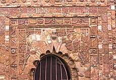 Door decorated with terracotta