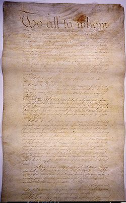 První strana originálního dokumentu Článků Konfederace