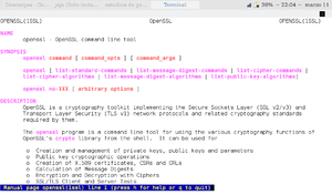 OpenSSL-in təlimat səhifəsi