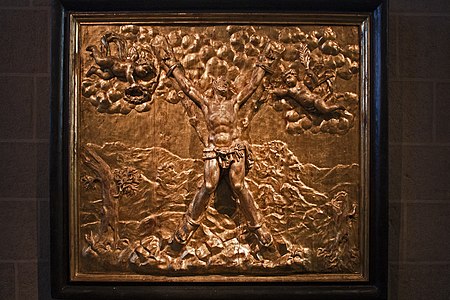 History of Saint Andrew by Pierre Vaneau, gilded wood, (17th century)