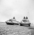 British Crusader tanks during the North African Campaign