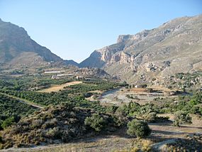 Região da Garganta de Kourtaliotiko (ou de Asomatos), na unidade regional de Retimno