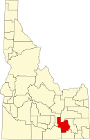 パワー郡の位置を示したアイダホ州の地図