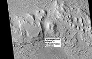 Layers in lower member of Medusae Fossae Formation, as seen by HiRISE. Location is Aeolis quadrangle.