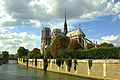 Vue avec la cathédrale Notre-Dame.