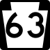 Pennsylvania Route 63 marker
