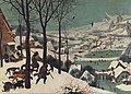 Jegere i snø (også kalt Hjem fra jakt og Vinter) fra 1565 representerer januar i en bildeserie om årets måneder.