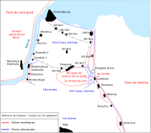 Carte de la contre-offensive allemande.