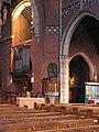 The pulpit and chancel arch