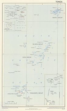 Carte avec les îles en blanc et l'océan en bleu