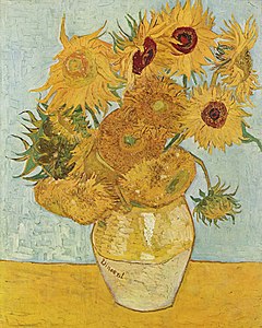 Vase with Twelve Sunflowers (Arles, August 1888) Neue Pinakothek, Munich