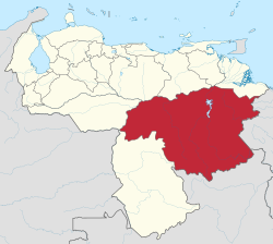 موقعیت بولیوار در ونزوئلا