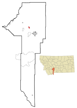 Location of Belgrade, Montana