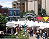 The town square in downtown Grand Forks