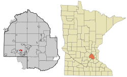 Location of Minnetonka Beach within Hennepin County, Minnesota